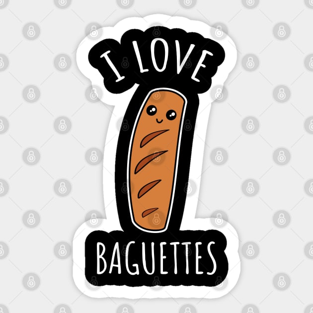 I Love Baguettes Sticker by LunaMay